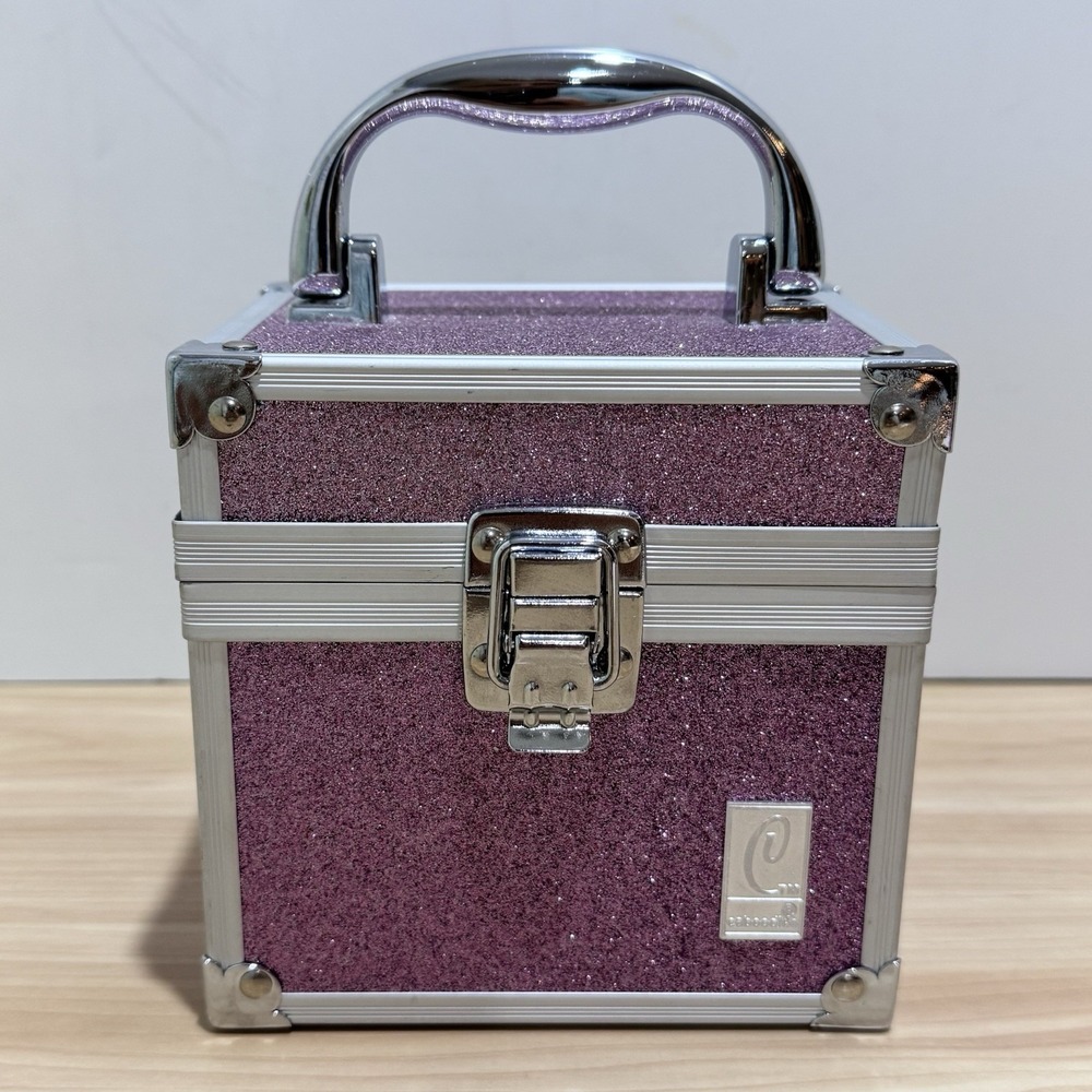 Caboodles Sparkling Pink Jewelry Box Case w/Mirror 5" Tall Y2K Princess Coquette